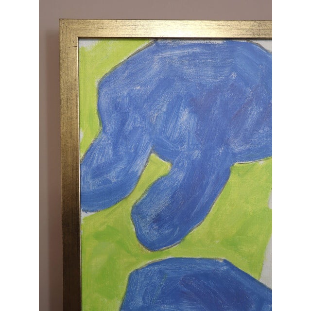 1965 Mid-Century Modern 'Forms in Motion' Vintage Abstract Oil Painting by Swedish Artist Ture Fabiansson (1910-1994), Framed For Sale - Image 6 of 12