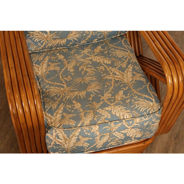 Paul Frankl Pair Of Pretzel Rattan Lounge Chairs For Sale In Philadelphia - Image 6 of 18