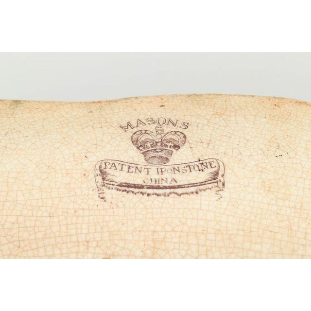 Large Oval Ceramic Dish with Chinese-Inspired Motifs from Mason's, 19th Century For Sale - Image 5 of 8