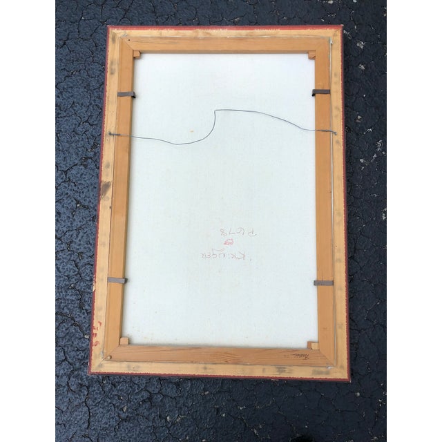 Paint Late 20th Century Bouquet of Flowers Oil Painting For Sale - Image 7 of 11