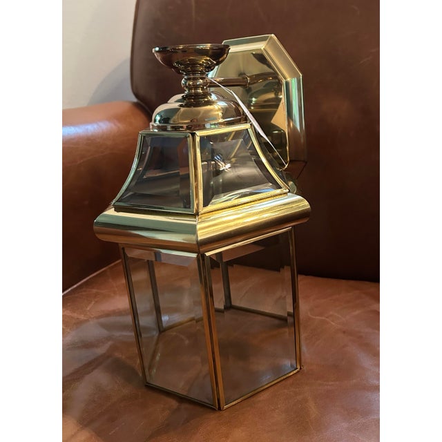Kichler Solid Brass Lantern For Sale - Image 4 of 5