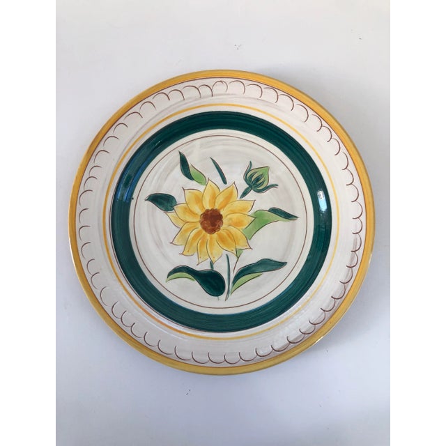 Vintage Midcentury Stangl Sunflower Garden Plate For Sale In Boston - Image 6 of 7