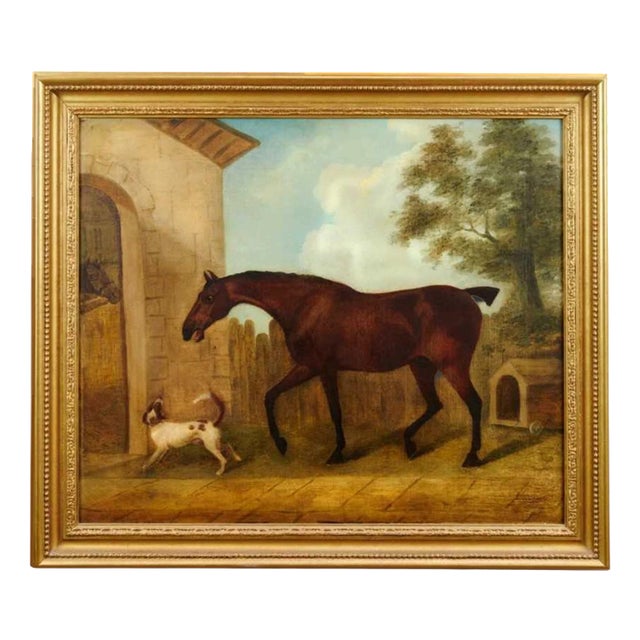 John Nost Sartorius, Equestrian Horse, 19th Century, Oil Painting For Sale
