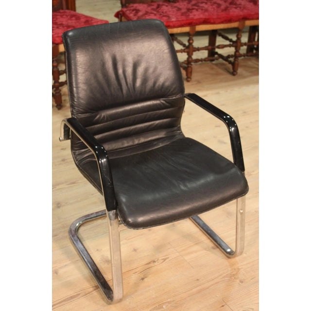 Plastic, Iron & Imitation Leather Armchair, 1980s For Sale - Image 3 of 15