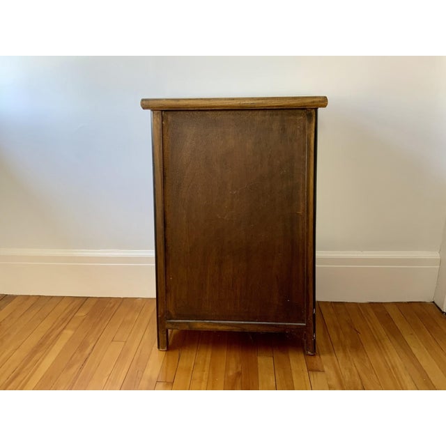 Antique Chinese Ming Style Two-Door Small Black Lacquered Cupboard Cabinet For Sale - Image 10 of 10