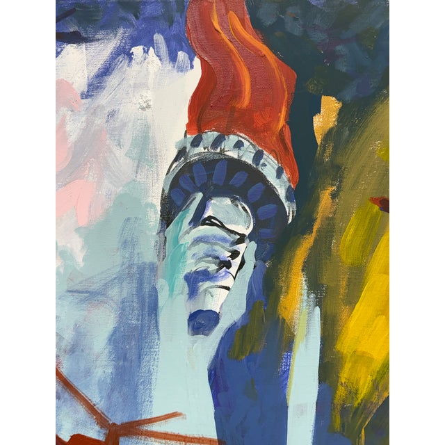 2000 - 2009 Circa 2007 Beth Pewther's "Revisiting Liberty; Saying Goodby" Mixed Media Artwork, Signed For Sale - Image 5 of 12
