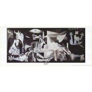 2000 Pablo Picasso 'Guernica' Cubism Black, White, Blue Offset Lithograph For Sale