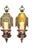 American 1920s Cast Aluminum Wall Sconces With Silver Red and Green Finish - Pair For Sale - Image 3 of 13
