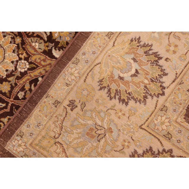 Textile Boho Chic 1990's Pak-Persian Brown/Beige Wool Rug - 6'2'' X 9'3'' For Sale - Image 7 of 9