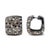 Contemporary Black Rhodium Plated 18K White Gold 12 5/8 Cttw Multi Color Diamond Square Domed Huggie Hoop Earrings (Brown, Black, G-H Color, SI1-SI2 Clarity) For Sale - Image 3 of 5