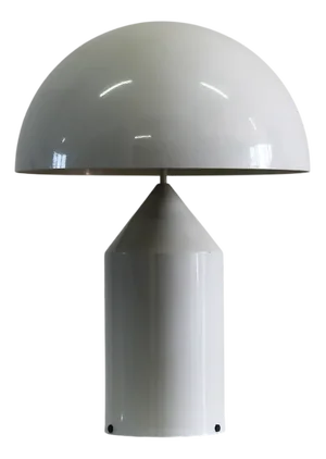Atollo Table Lamp in White Lacquered Metal by Vico Magistretti for Oluce, 1970s