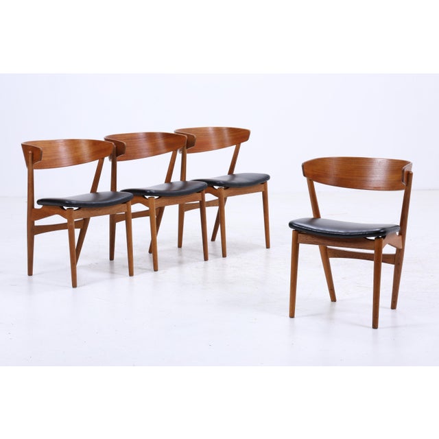 Vintage Danish Teak Chairs by Helge Sibast, Set of 4 For Sale - Image 16 of 16