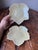 Belleek Pottery, Made in Ireland 5th Green Mark Dates back from 1955-1965 * Set of 2 Leaf Plates - smaller is 5.75” width,...