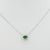 Metal 1.2Ct Zambian Emerald Pendant With Attached Chain in Solid 14k Gold, Oval 8x6mm For Sale - Image 7 of 8