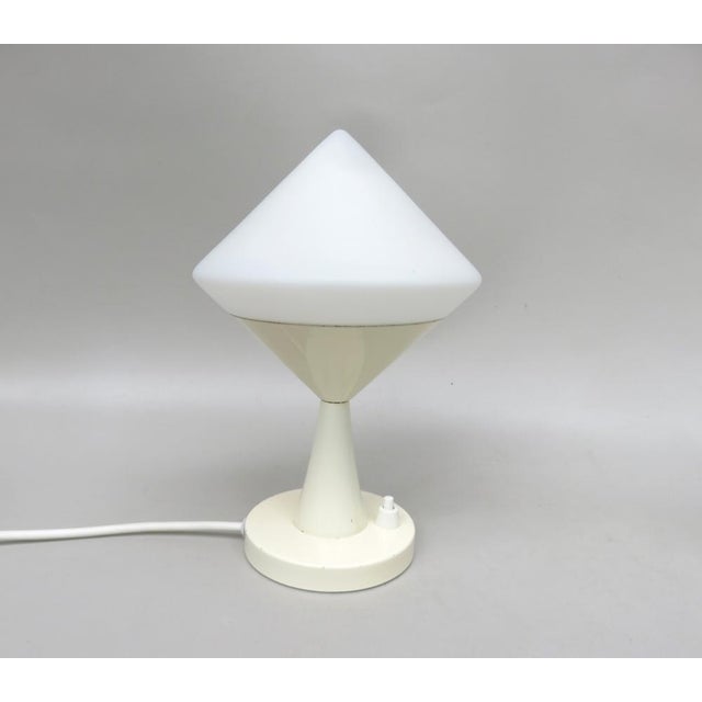 Small Space Age Table Lights in Beige and White, 1970s, Set of 2 For Sale - Image 16 of 18