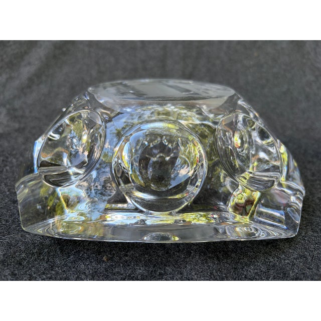Heavy Mid Century Crystal Catchall Ashtray For Sale - Image 11 of 18