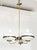 1960's Stilnovo Style Walnut and Brass Chandelier For Sale In New York - Image 6 of 17