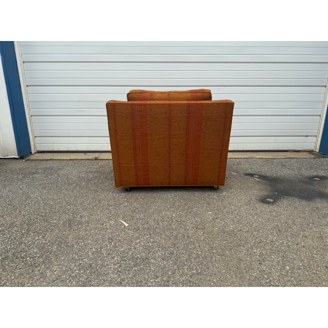 Gold Mid Century Modern Cube Lounge Chair by Dunbar For Sale - Image 8 of 12