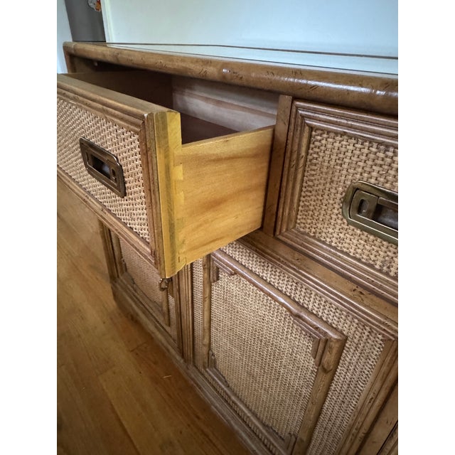 Brown Vintage Drexel Captiva Sideboard Server For Sale - Image 8 of 12