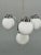 Czech Art Deco Chandelier with Four Opaline Glass Shades, 1930s For Sale - Image 4 of 15