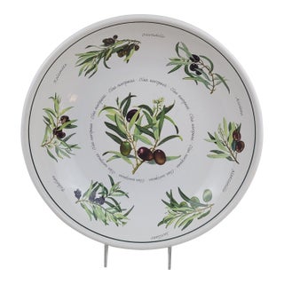 Late 20th Century Williams Sonoma Olea Europaea Pasta Serving Bowl Olive Branch 13 Inch For Sale