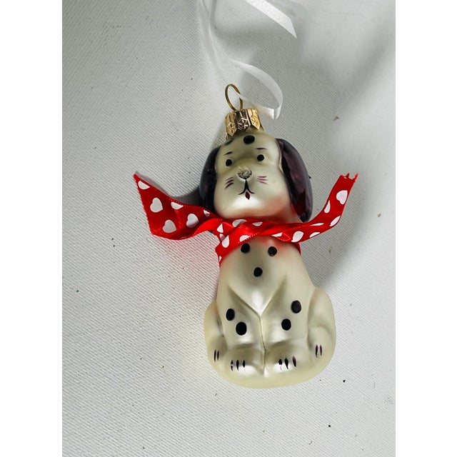 Shabby Chic Vintage Dalmatian Dog Christmas Ornament Figurine For Sale - Image 3 of 3