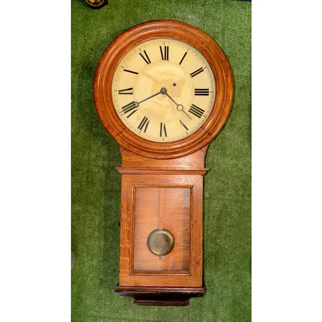 Eastman Clock Co Boston, Antique Weight Driven Regulator Wall Clock For Sale - Image 15 of 15