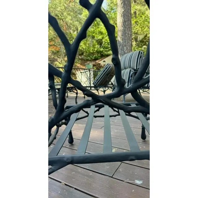 Vintage Veneman Twig & Branch Patio Club Chair, Attributed For Sale - Image 9 of 9