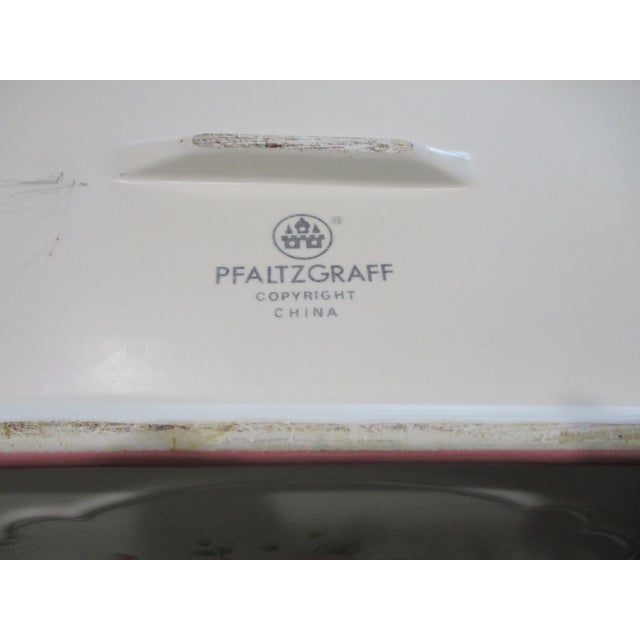 Vintage Pfaltzgraff Tea Rose Ceramic Bunny Bread Box & Lid Excellent Condition For Sale - Image 11 of 12