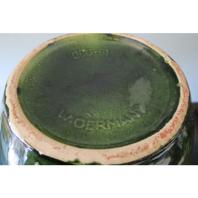 Green Large Vintage Brutalist Ceramic Floor Vase, 1960s For Sale - Image 8 of 11