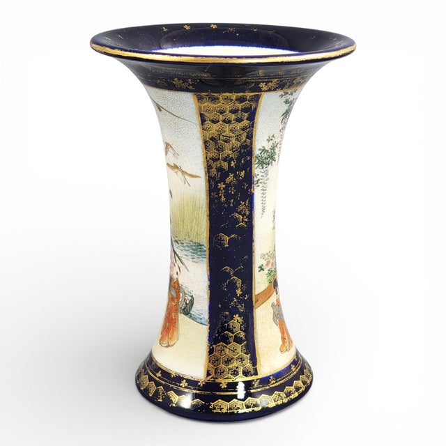 Meiji Japanese Satsuma Vase, 1895 For Sale - Image 5 of 11