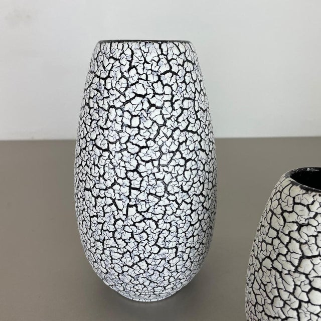 Ceramic Fat Lava Pottery Craquele Vases from Jasba, Germany, 1970s, Set of 3 For Sale - Image 7 of 18