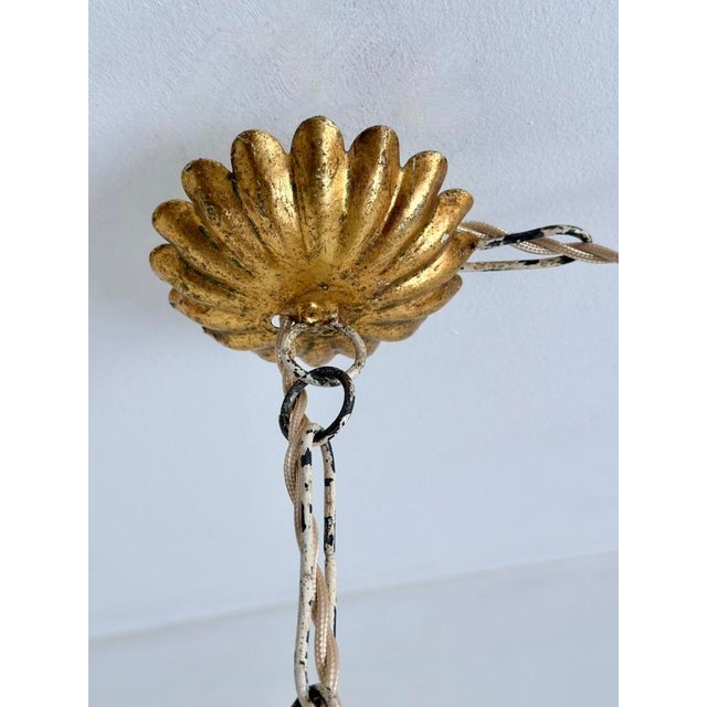 Italian Florentine Tole Chandelier, 1950s For Sale - Image 14 of 18
