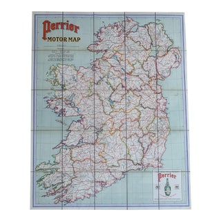 Early 20th C. Ireland Perrier Motor Map C.1910 For Sale
