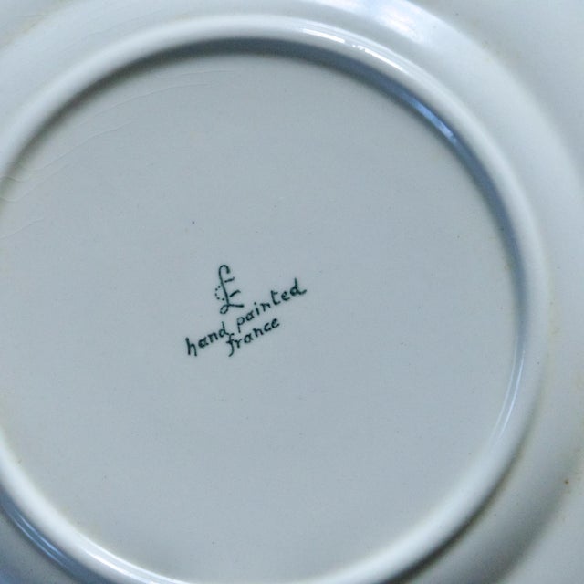 Ceramic Vintage French Dessert Plates from Longchamp, 1950, Set of 9 For Sale - Image 7 of 8