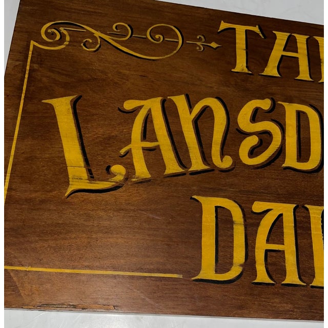 2000s The Lansdowne Dairy English Painted Sign on Wood For Sale In New York - Image 6 of 9