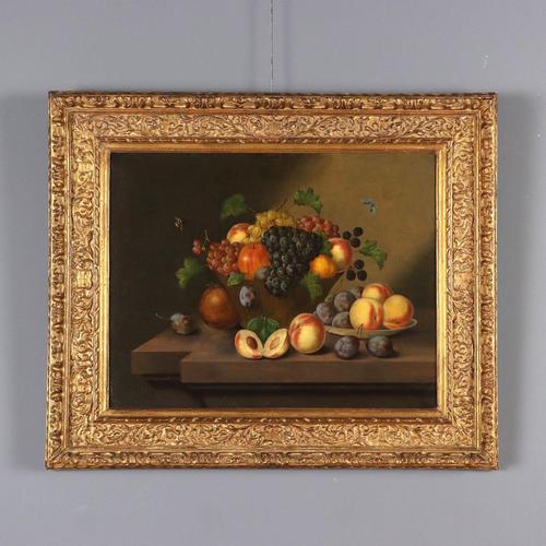 European Artist, Still Life and Insects, 19th Century, Oil on Canvas, Framed For Sale - Image 13 of 13
