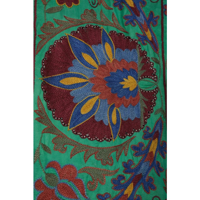 1960s Suzani Silk Wall Hanging For Sale In Philadelphia - Image 6 of 11