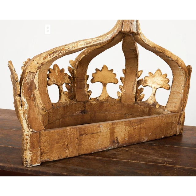 19th Century Pair of Italian Baroque Style Giltwood Bed Coronas For Sale - Image 11 of 12