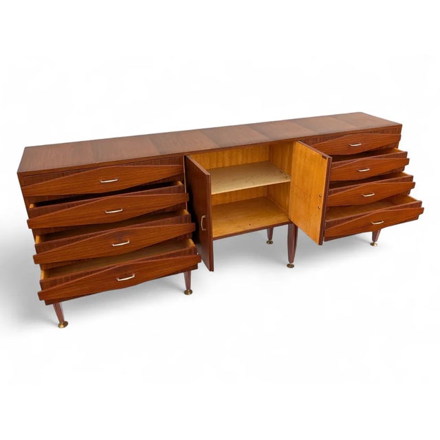 Vintage Sideboard in Teak, 1950s For Sale - Image 4 of 11