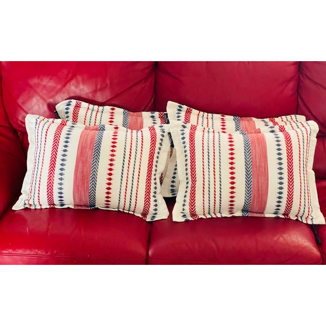 Folk Art 4 Brooks Brothers Folk Art Pillows For Sale - Image 3 of 5