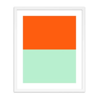 Color Studies, Red/Mint by Pencil & Paper in White Frame, Small Art Print For Sale