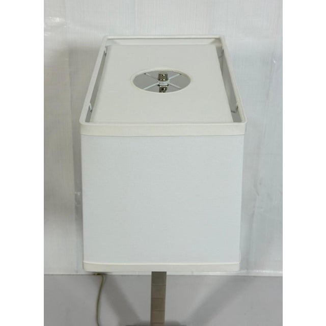 Marian Jamieson "Cube" Table Lamp Polished Nickel Modernist Design For Sale - Image 11 of 17