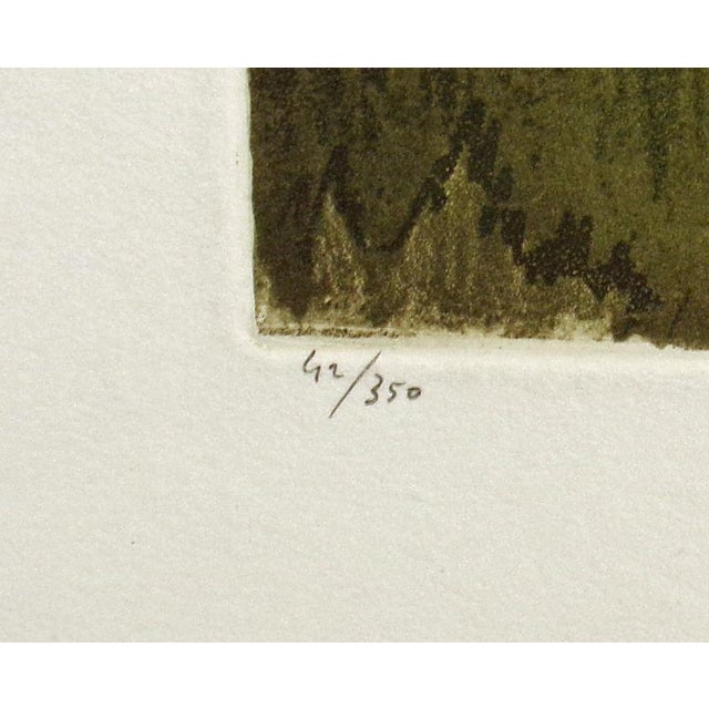 Roger Hebbelinck "Retour Du Troupeau" Hand Signed Vintage Aquatint Etching 1950 For Sale In Denver - Image 6 of 9