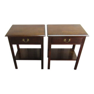 Stickley Solid Cherry Pair of Nightstands For Sale