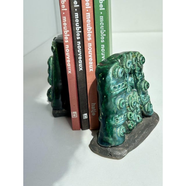 1960s Studio Ceramic Bookends by Rudolf Mauke, Germany, 1960s, Set of 2 For Sale - Image 5 of 18