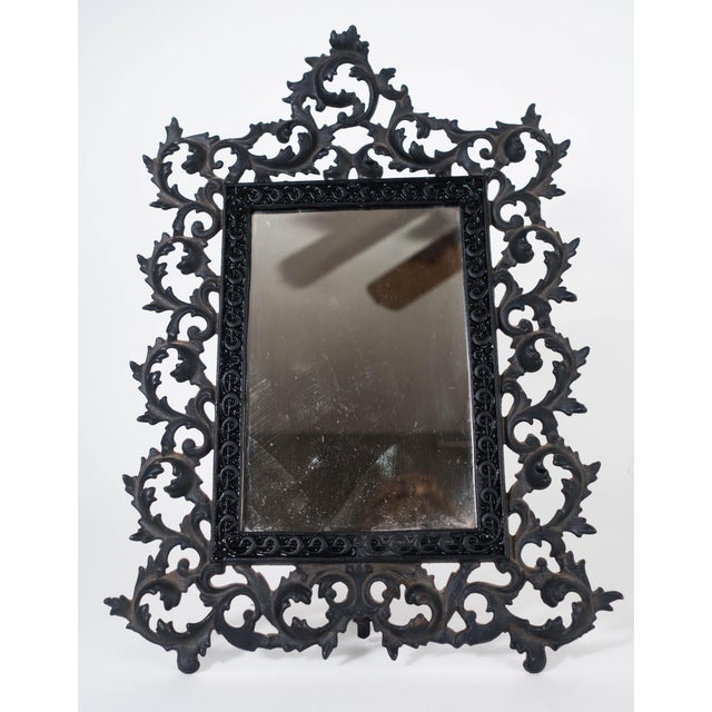 1950s Vintage Cast Iron Victorian Gothic Tabletop Mirror Chairish
