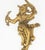 Associated Pair of Louis XV Style Chinoiserie Brass Candlestick Wall Sconces, each depicting male figures upholding a...