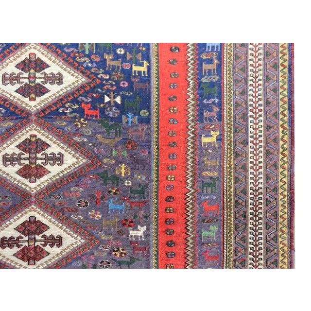 Purple Vintage Persian Sumak Rug For Sale - Image 8 of 13