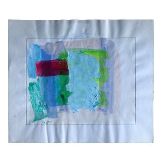 "Box of Light Colors" 1980s Abstract Painting Bay Area Artist Redecorate For Sale